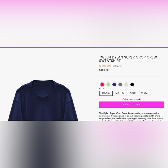 TWEEN DYLAN SUPER CROP CREW SWEATSHIRT
Katie J NYC navy ￼GUC - Picture 4 of 4